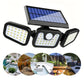 ☀️💡Solar-Wandleuchte mit 3 Leuchtenköpfen und Sensor-Beleuchtung