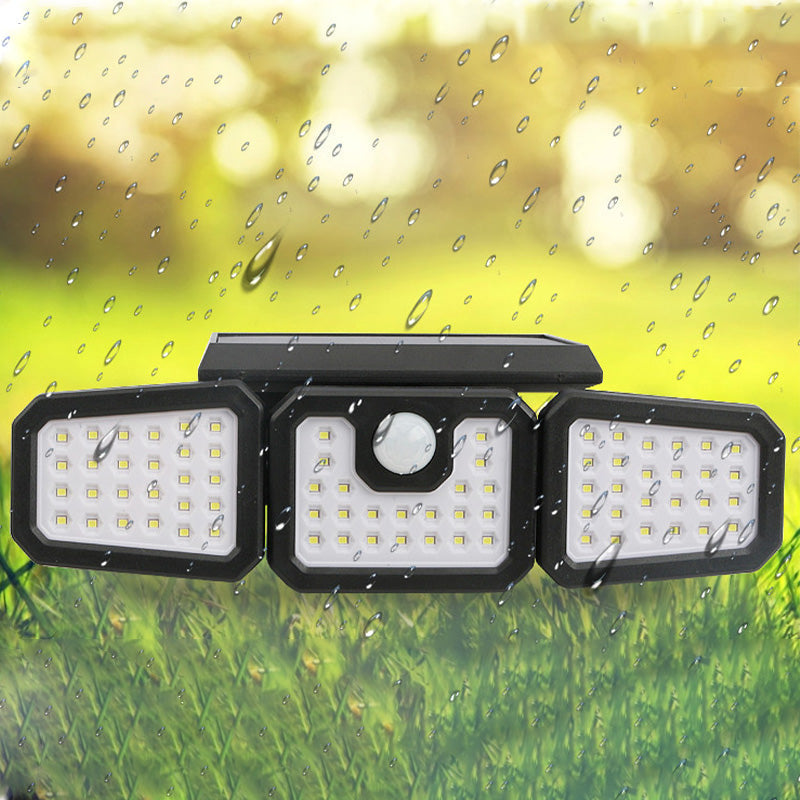 ☀️💡Solar-Wandleuchte mit 3 Leuchtenköpfen und Sensor-Beleuchtung