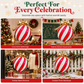 🎄🎈 Weihnachtsballon-Set mit Schleifen – Festliche Hängedekoration für Partys