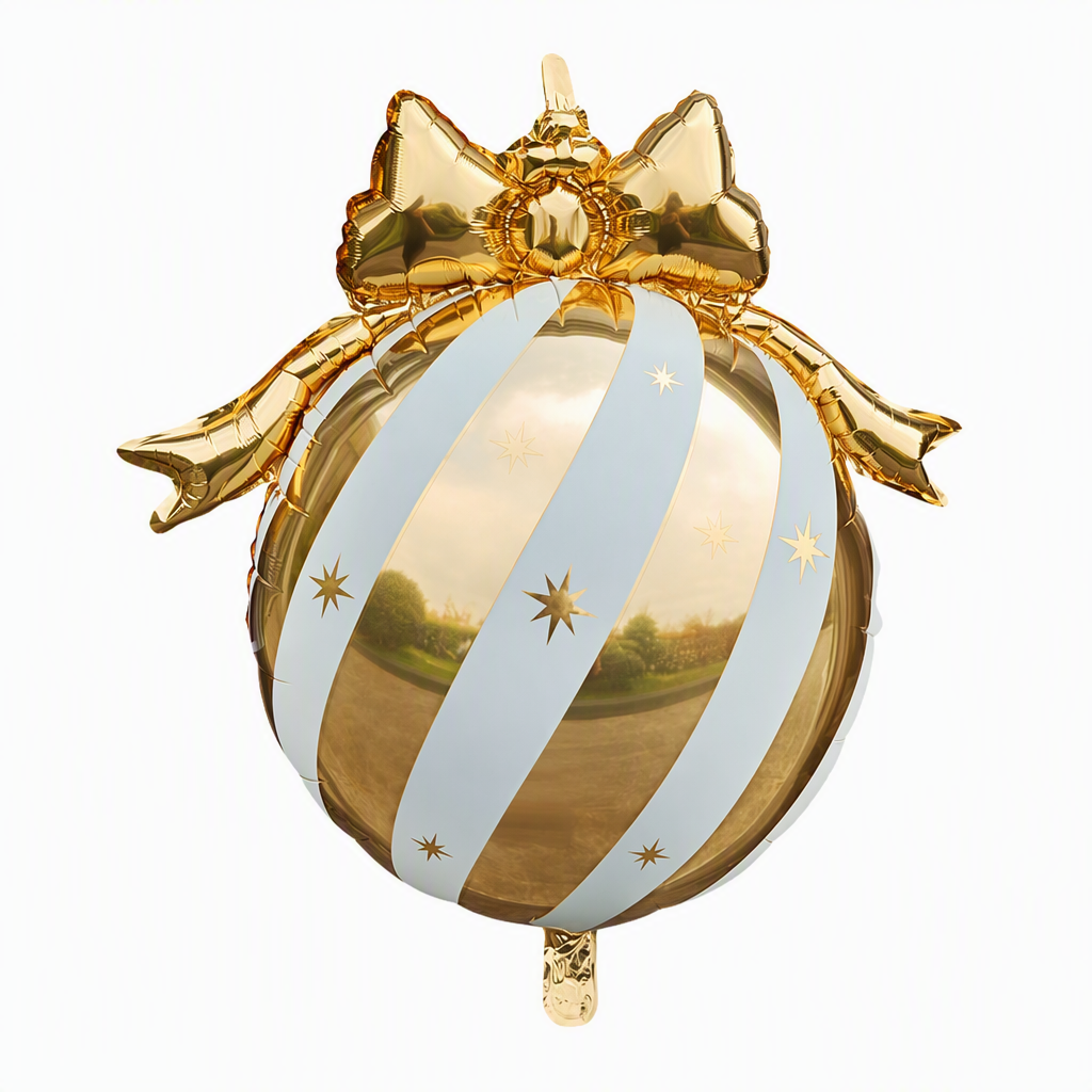 🎄🎈 Weihnachtsballon-Set mit Schleifen – Festliche Hängedekoration für Partys