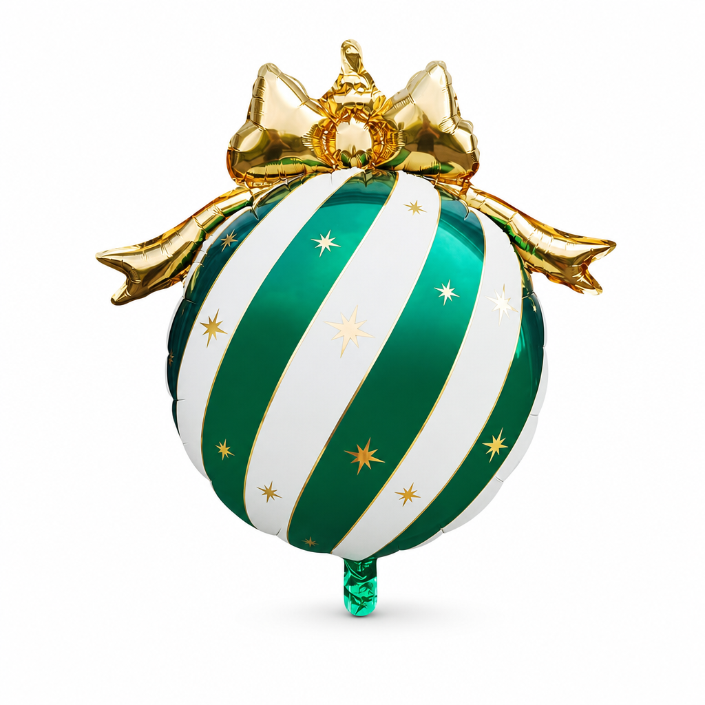 🎄🎈 Weihnachtsballon-Set mit Schleifen – Festliche Hängedekoration für Partys