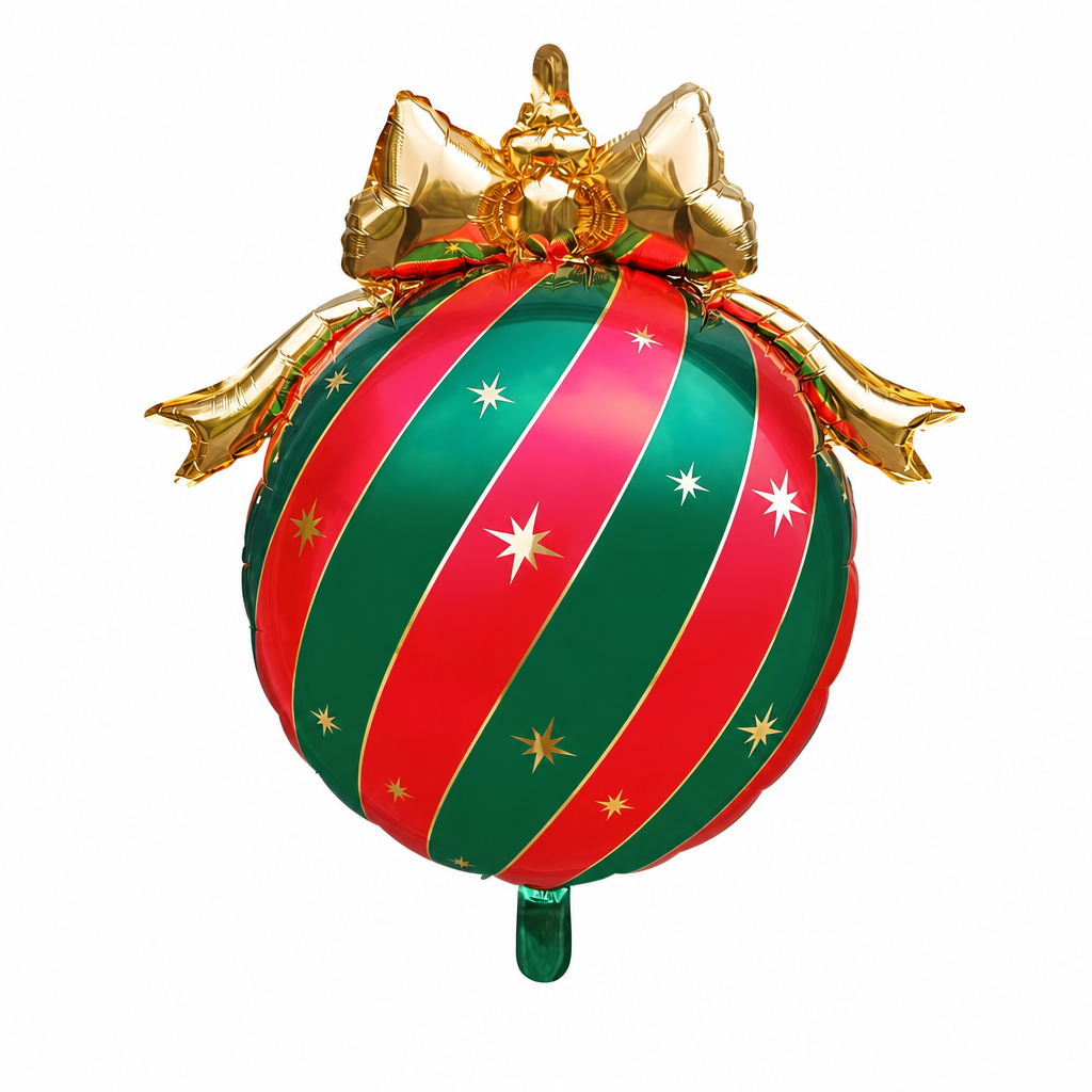 🎄🎈 Weihnachtsballon-Set mit Schleifen – Festliche Hängedekoration für Partys