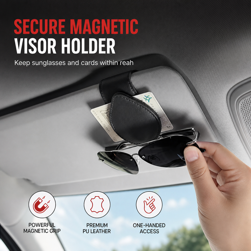 🚗Universeller tragbarer Auto-Sonnenbrillenhalter & Ticketkartenclip