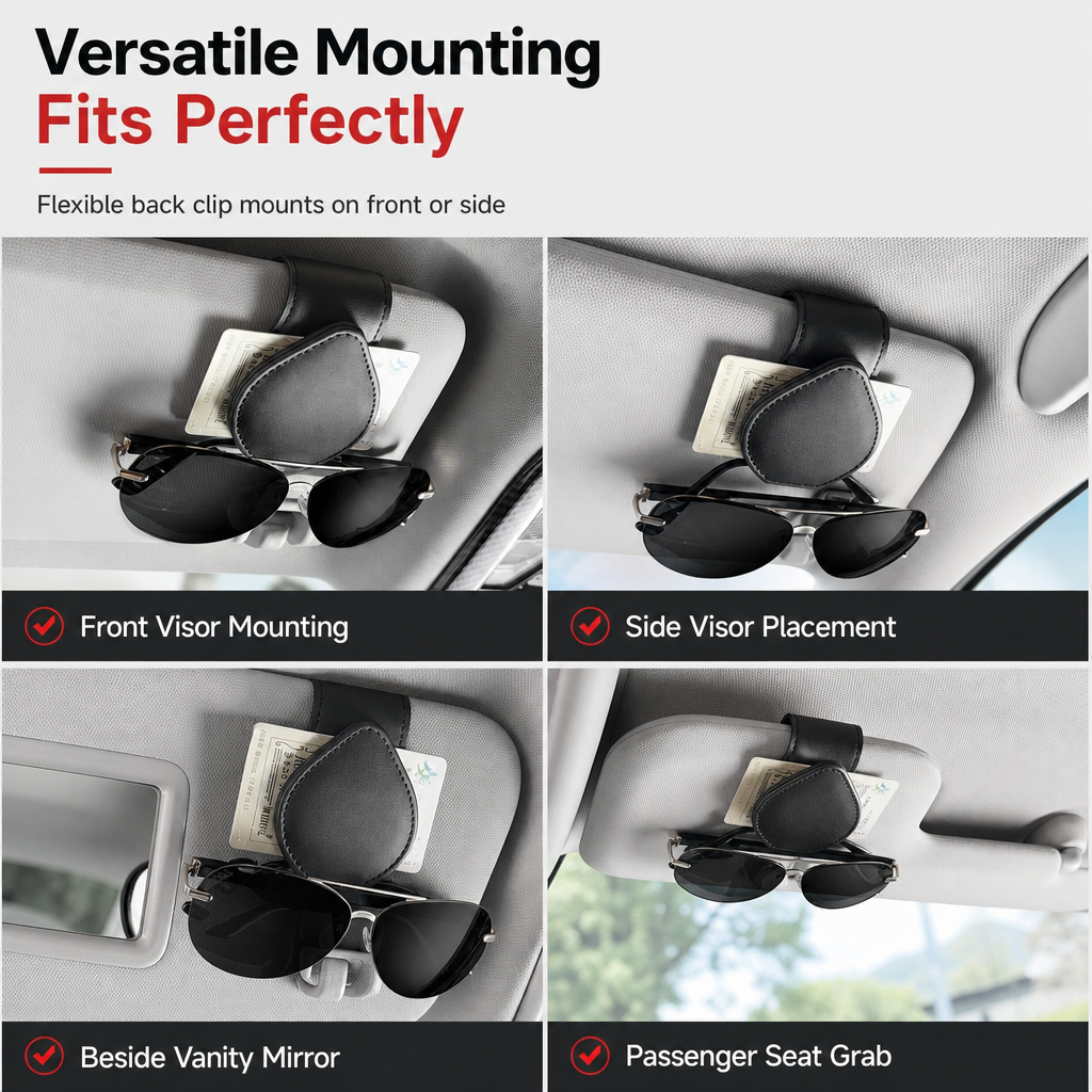 🚗Universeller tragbarer Auto-Sonnenbrillenhalter & Ticketkartenclip