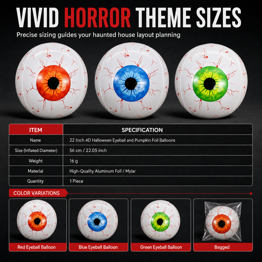 👁️22-Zoll-4D-Augapfel-Ballons für Halloween-Dekorationen🎃