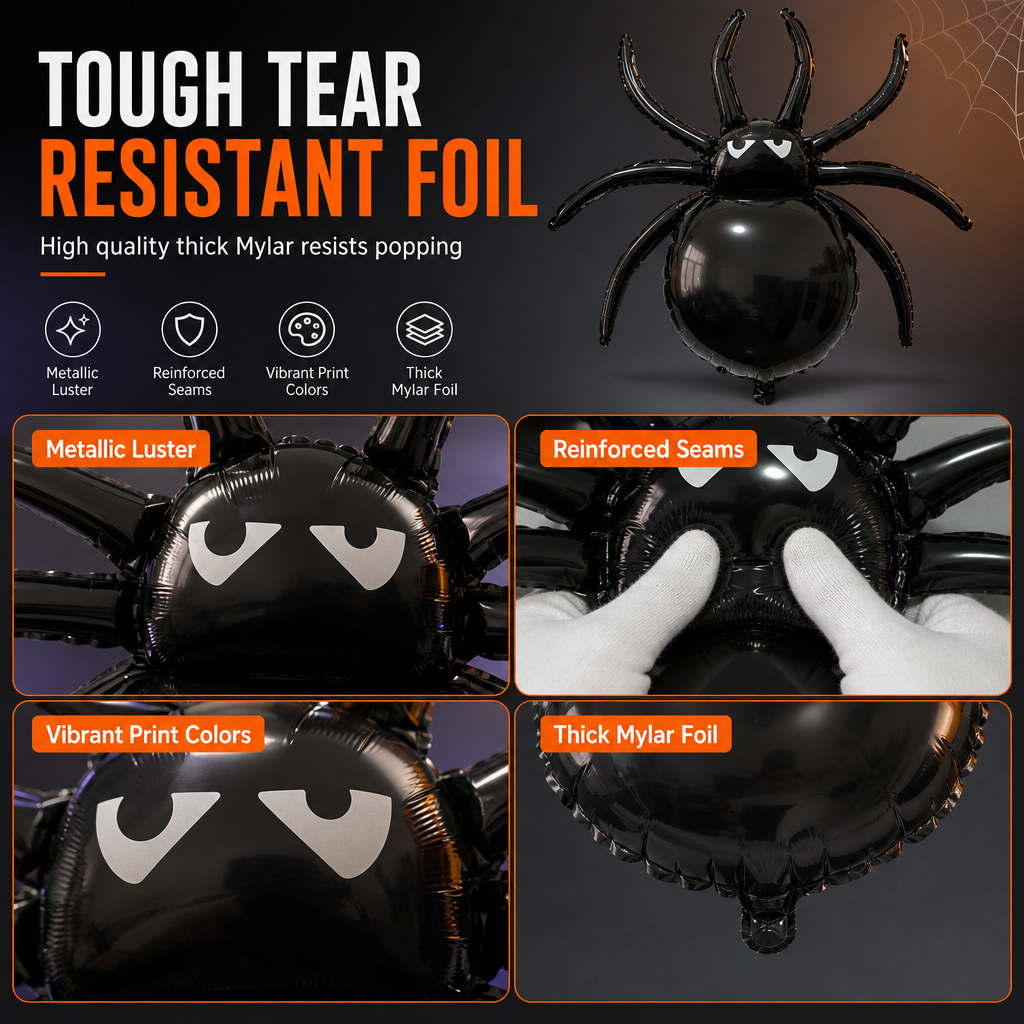 🕷️Halloween-Spinne mit Krallen für Partydekoration & Foto-Requisiten