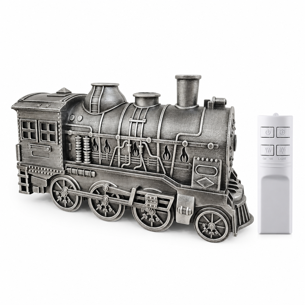 🚂 Vintage-Zug-Diffusor – Nebelringe & gemütliches Flammenlicht
