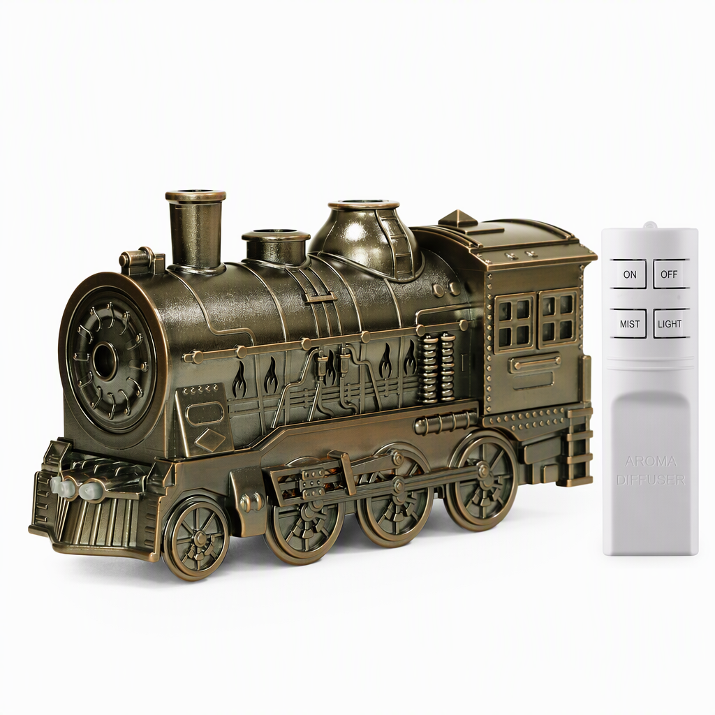 🚂 Vintage-Zug-Diffusor – Nebelringe & gemütliches Flammenlicht
