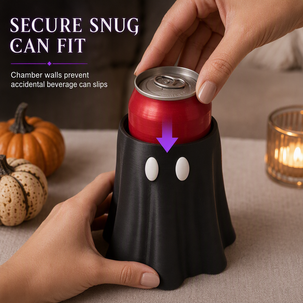 👻3D-gedruckter Halloween-Dosenhalter mit Hexenhutdeckel