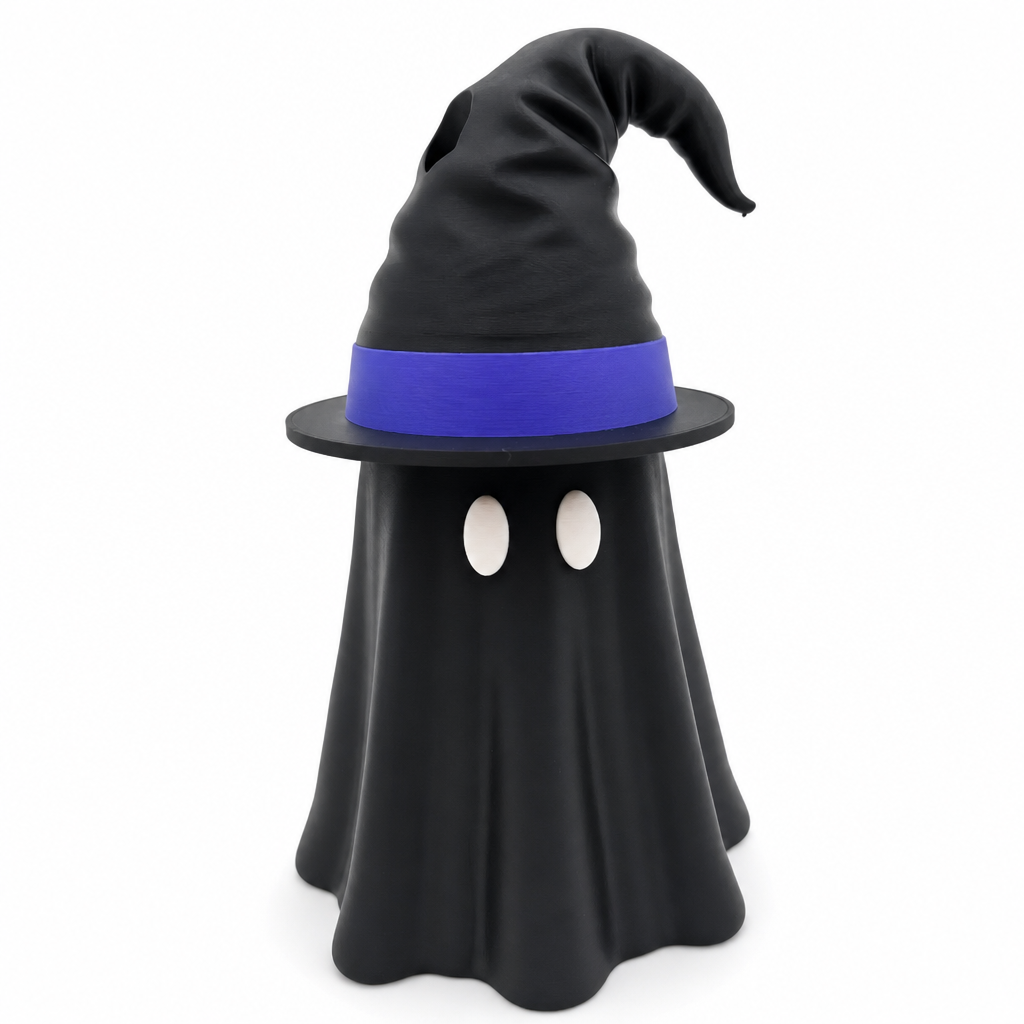 👻3D-gedruckter Halloween-Dosenhalter mit Hexenhutdeckel