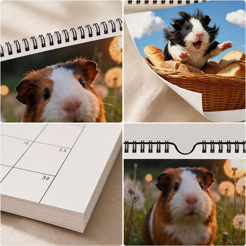 🗓️🔥2027 Lustiger, niedlicher Meerschweinchen-Wandkalender