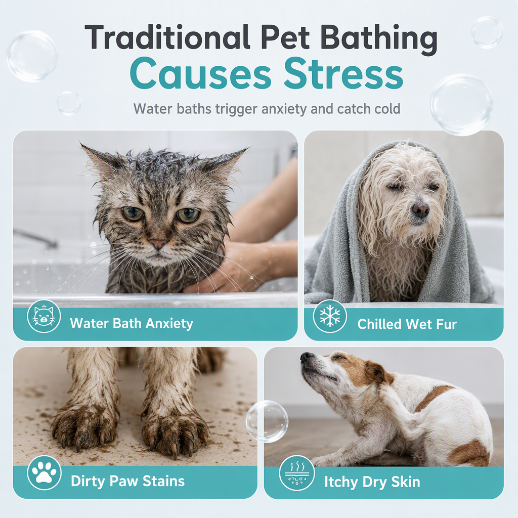 🔥2+1 GRATIS!!🐾 Schnell sauber ohne Wasser – sanfter Reinigungsschaum für Hunde, Katzen, Pfoten & empfindliche Bereiche ✨