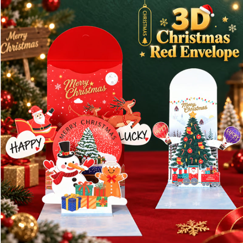 🎄 3D Weihnachts-Pop-up-Karte für Geldgeschenke – festlich, überraschend & unvergesslich 🎁