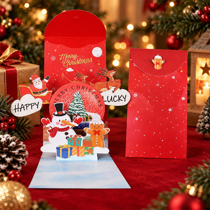 🎄 3D Weihnachts-Pop-up-Karte für Geldgeschenke – festlich, überraschend & unvergesslich 🎁
