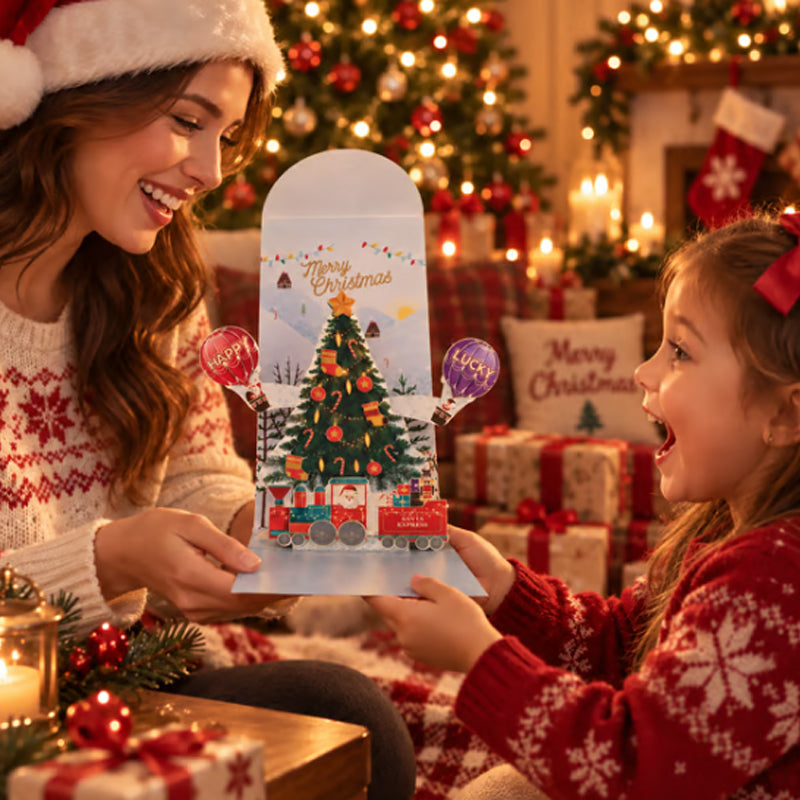 🎄 3D Weihnachts-Pop-up-Karte für Geldgeschenke – festlich, überraschend & unvergesslich 🎁
