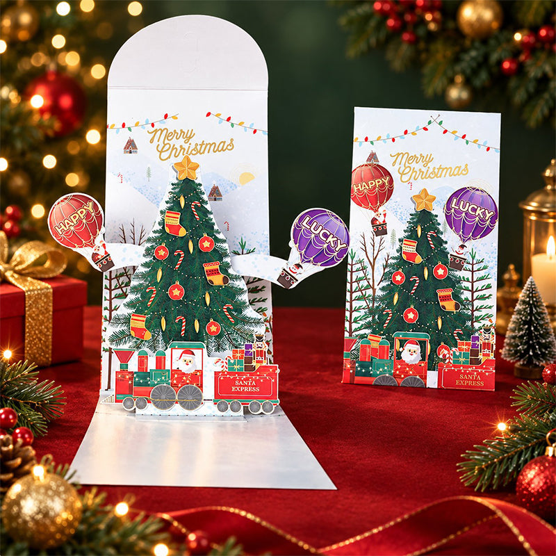🎄 3D Weihnachts-Pop-up-Karte für Geldgeschenke – festlich, überraschend & unvergesslich 🎁