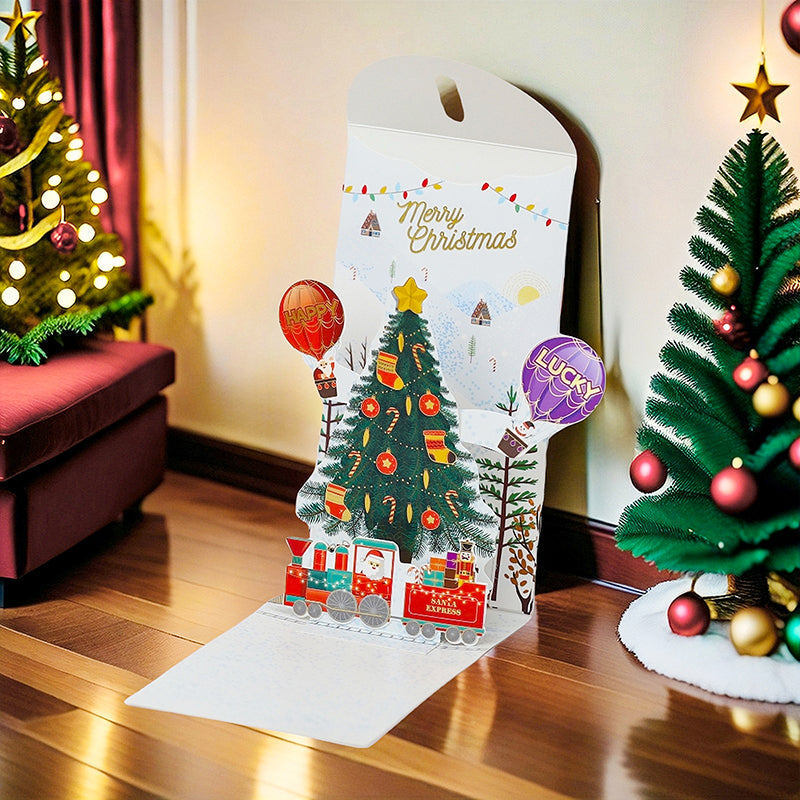 🎄 3D Weihnachts-Pop-up-Karte für Geldgeschenke – festlich, überraschend & unvergesslich 🎁