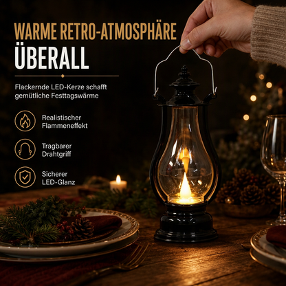 ⏳Zeitlich begrenztes Angebot: 50 % Rabatt⏰ Vintage LED-Dekorationslaterne | Hitzefreies, flackerndes Flammenbild für ein Retro-Ambiente🕯️🏮
