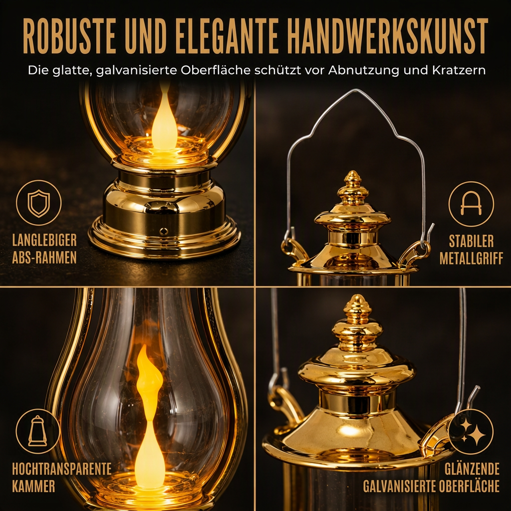 ⏳Zeitlich begrenztes Angebot: 50 % Rabatt⏰ Vintage LED-Dekorationslaterne | Hitzefreies, flackerndes Flammenbild für ein Retro-Ambiente🕯️🏮