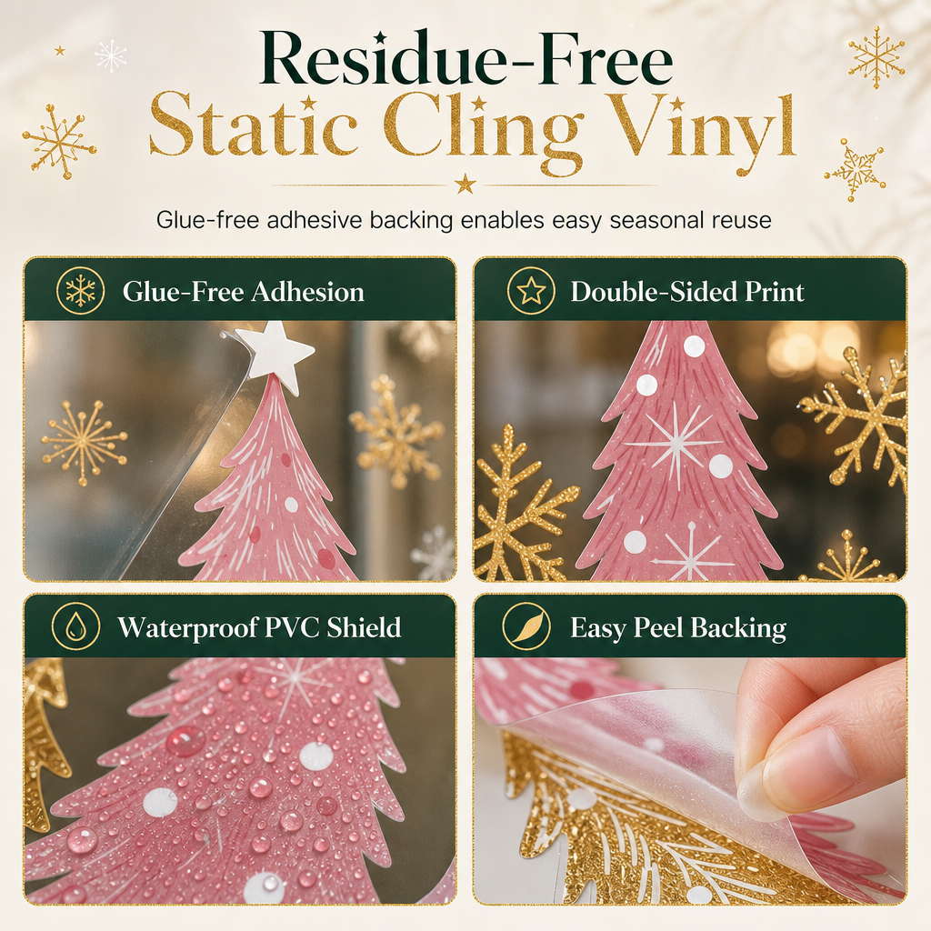 🎁🎄Weihnachtsangebot: 50 % Rabatt!💞Über 50.000 verkauft!⏳✨ 3-teiliges Weihnachtsfenster-Aufkleber-Set – Klebefreie, statische Weihnachtsdeko