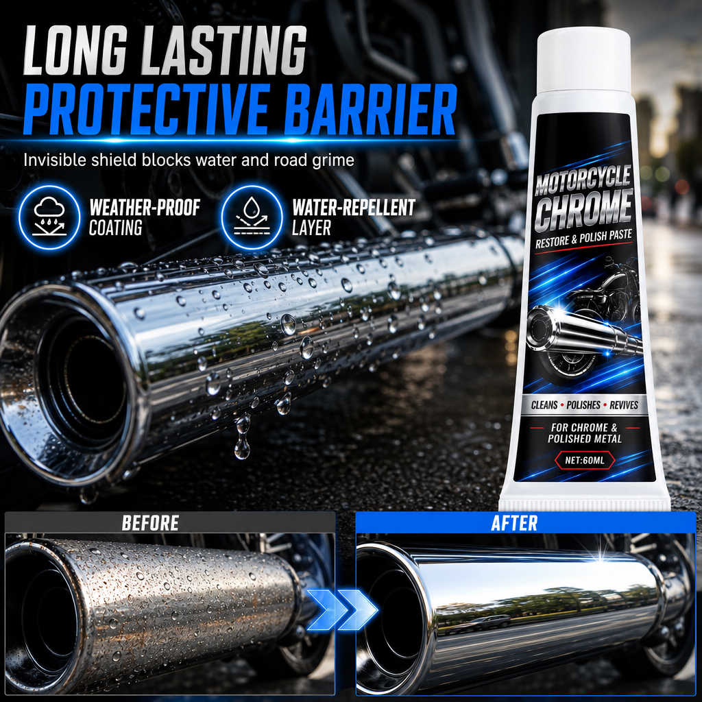 ✨ 50% RABATT! 🏍️ Motorrad-Chrompolierpaste und Metallauffrischer ✨