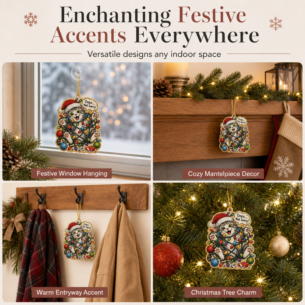 🎄DIY-Set für hängenden Weihnachtsschmuck mit Perlen