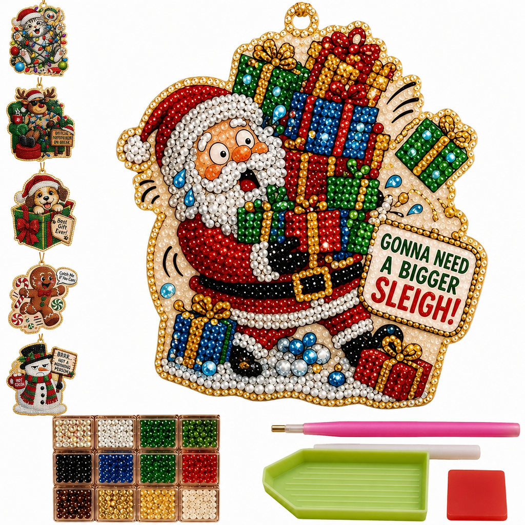 🎄DIY-Set für hängenden Weihnachtsschmuck mit Perlen