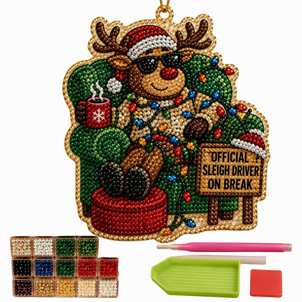 🎄DIY-Set für hängenden Weihnachtsschmuck mit Perlen