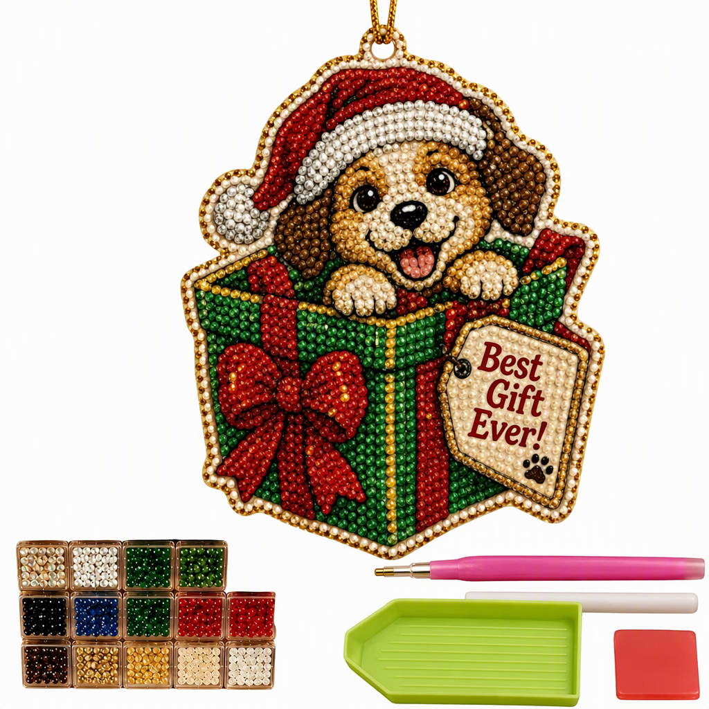 🎄DIY-Set für hängenden Weihnachtsschmuck mit Perlen