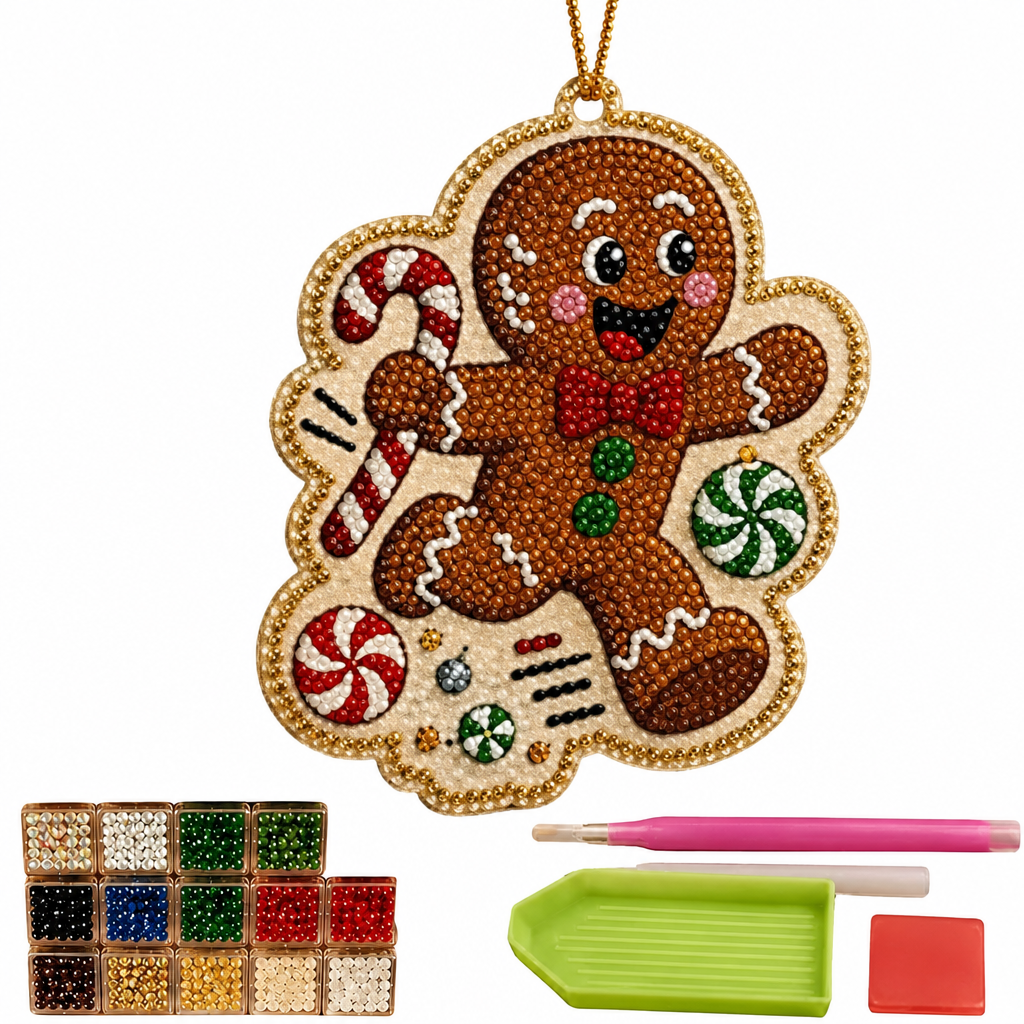🎄DIY-Set für hängenden Weihnachtsschmuck mit Perlen