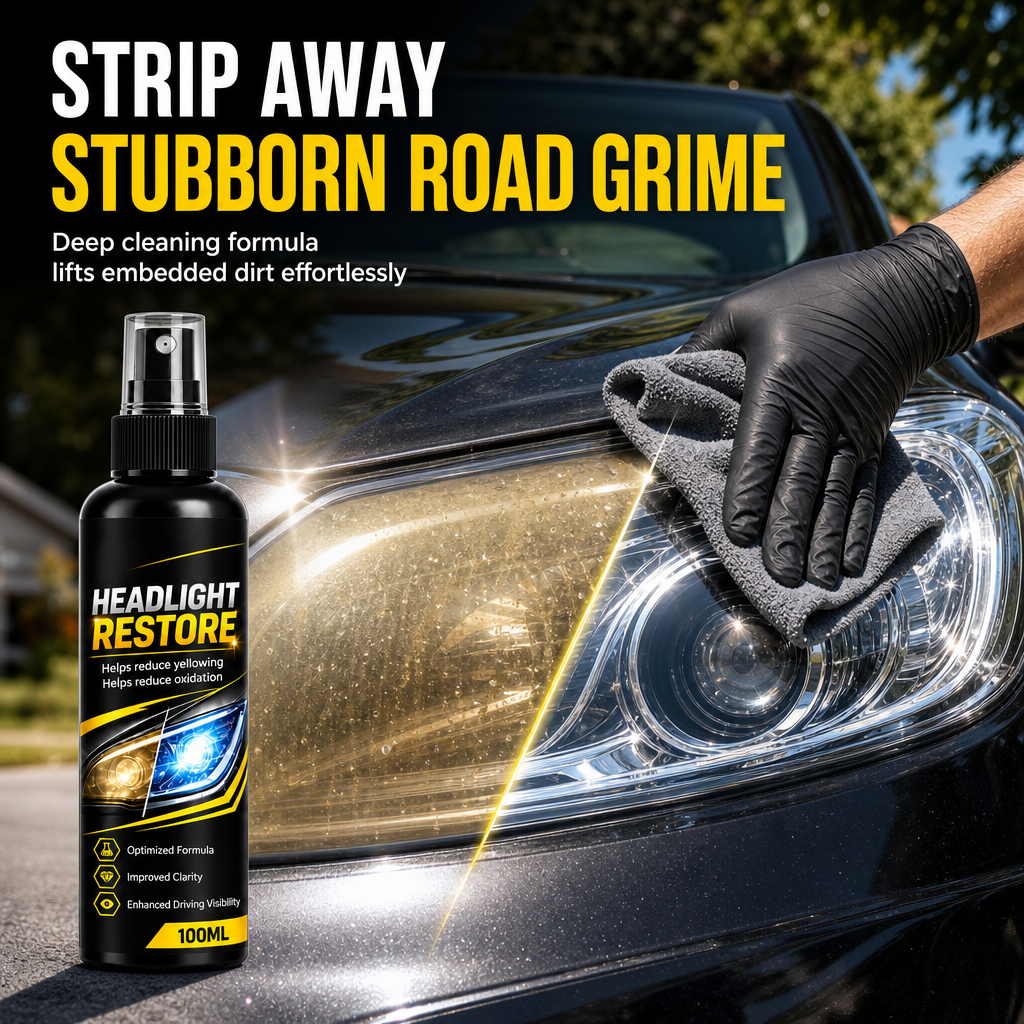 🔥🎁 2+1 GRATIS!!🚗💡Schnell wirkendes Scheinwerfer-Restaurierungsspray