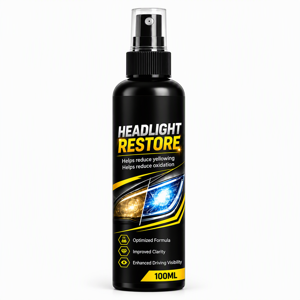 🔥🎁 2+1 GRATIS!!🚗💡Schnell wirkendes Scheinwerfer-Restaurierungsspray