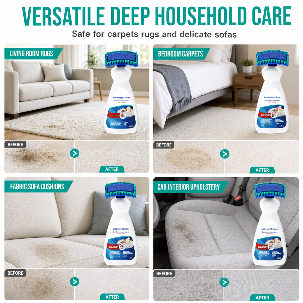 💦 JETZT 50 % RABATT! ✨ Wasserloser Textil- und Teppichreiniger – Tiefenreinigungsschaum, Doppelfunktionsapplikator & Geruchsbeseitigung – perfekt für Teppiche, Sofas und Polstermöbel 🛋️