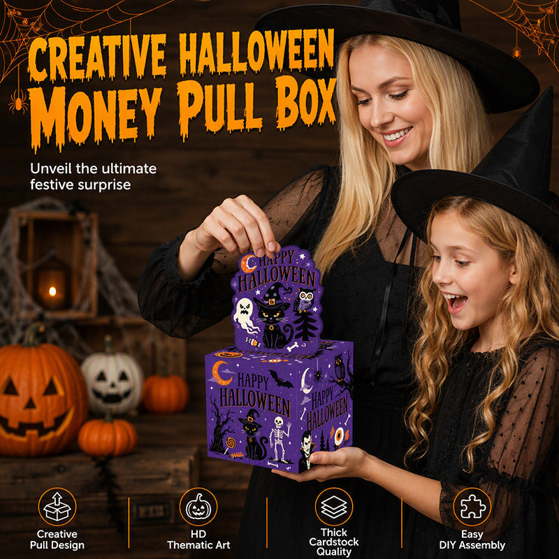 🔥🎁 1+1 GRATIS!!🎃Halloween-Geldzieh-Geschenkbox