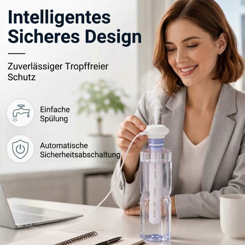 Tragbarer USB-Luftbefeuchter mit Kaltvernebelung – Leiser Tischluftbefeuchter mit austauschbaren Baumwolldochten für Zuhause und Büro