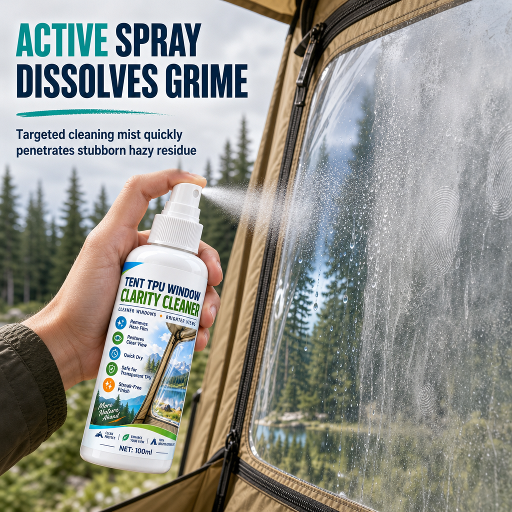 Transparentes TPU-Fensterreiniger-Spray für Zelte