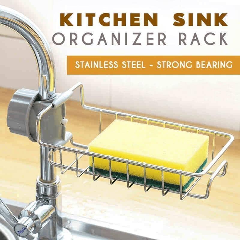🧽 Edelstahl Aufbewahrungsregal für Küchenspüle