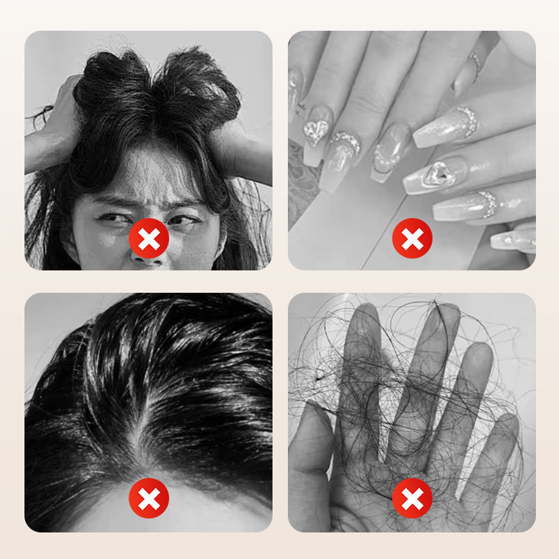 🔥🎁1+1 GRATIS!!💇‍♀️Haar- und Kopfhautmassagegerät aus weichem Silikon