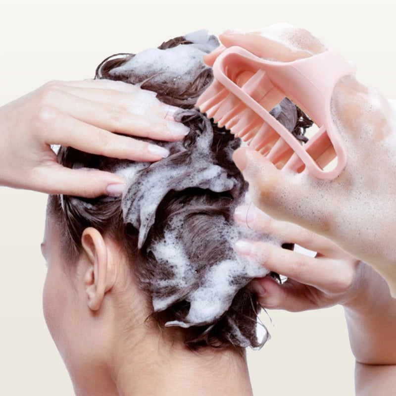 🔥🎁1+1 GRATIS!!💇‍♀️Haar- und Kopfhautmassagegerät aus weichem Silikon