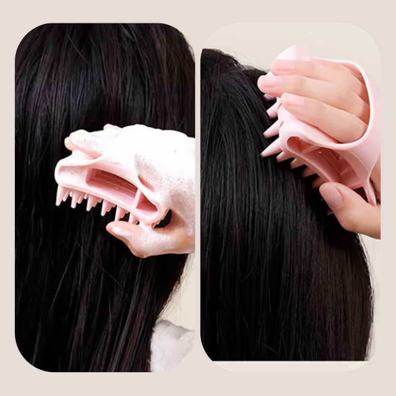 🔥🎁1+1 GRATIS!!💇‍♀️Haar- und Kopfhautmassagegerät aus weichem Silikon