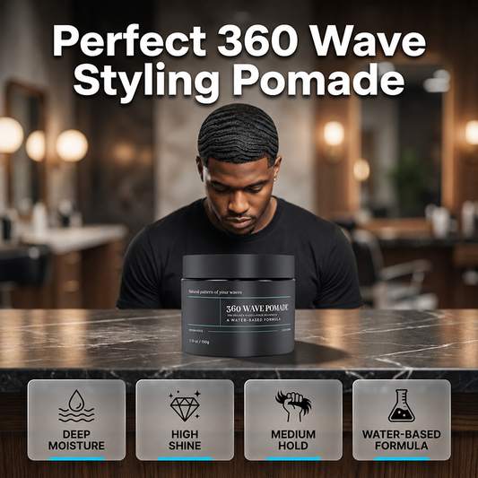 Wave Pomade, Haarwachs mit mittlerem Halt, wasserbasiert, hochglänzend