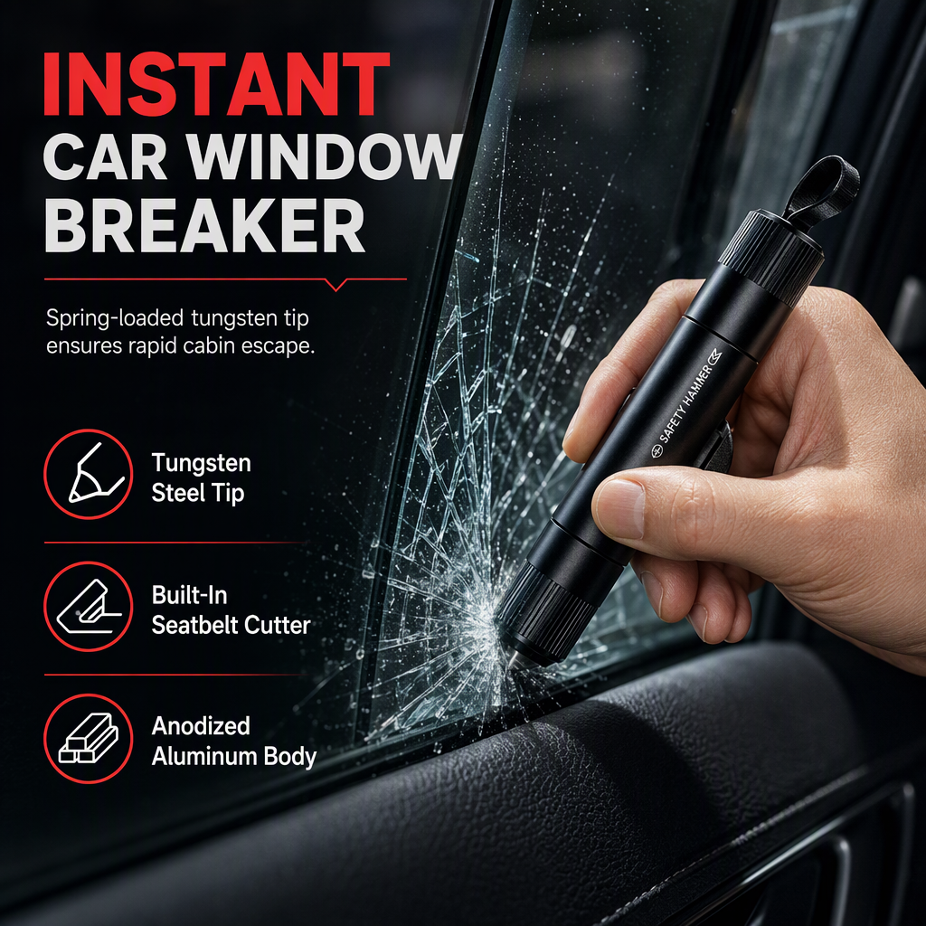 🚗Mini-tragbarer Auto-Sicherheitshammer und Fensterbrecher