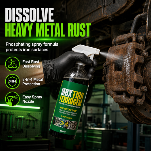 🔥🎁 2+1 GRATIS!!🔧 3-in-1 Rostentferner & Phosphatierungsmittel – 500 ml Metallpflegespray ✨