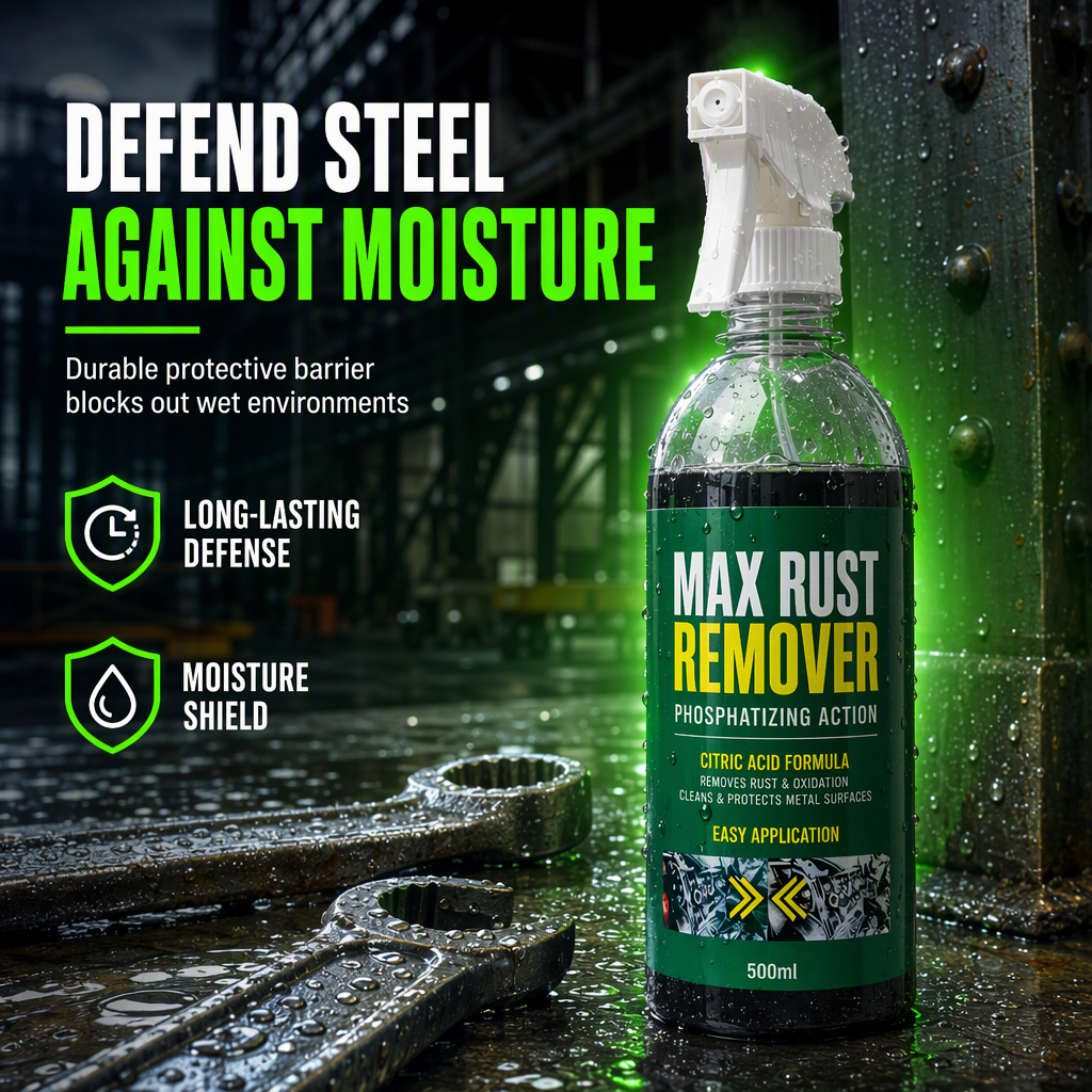 🔥🎁 2+1 GRATIS!!🔧 3-in-1 Rostentferner & Phosphatierungsmittel – 500 ml Metallpflegespray ✨