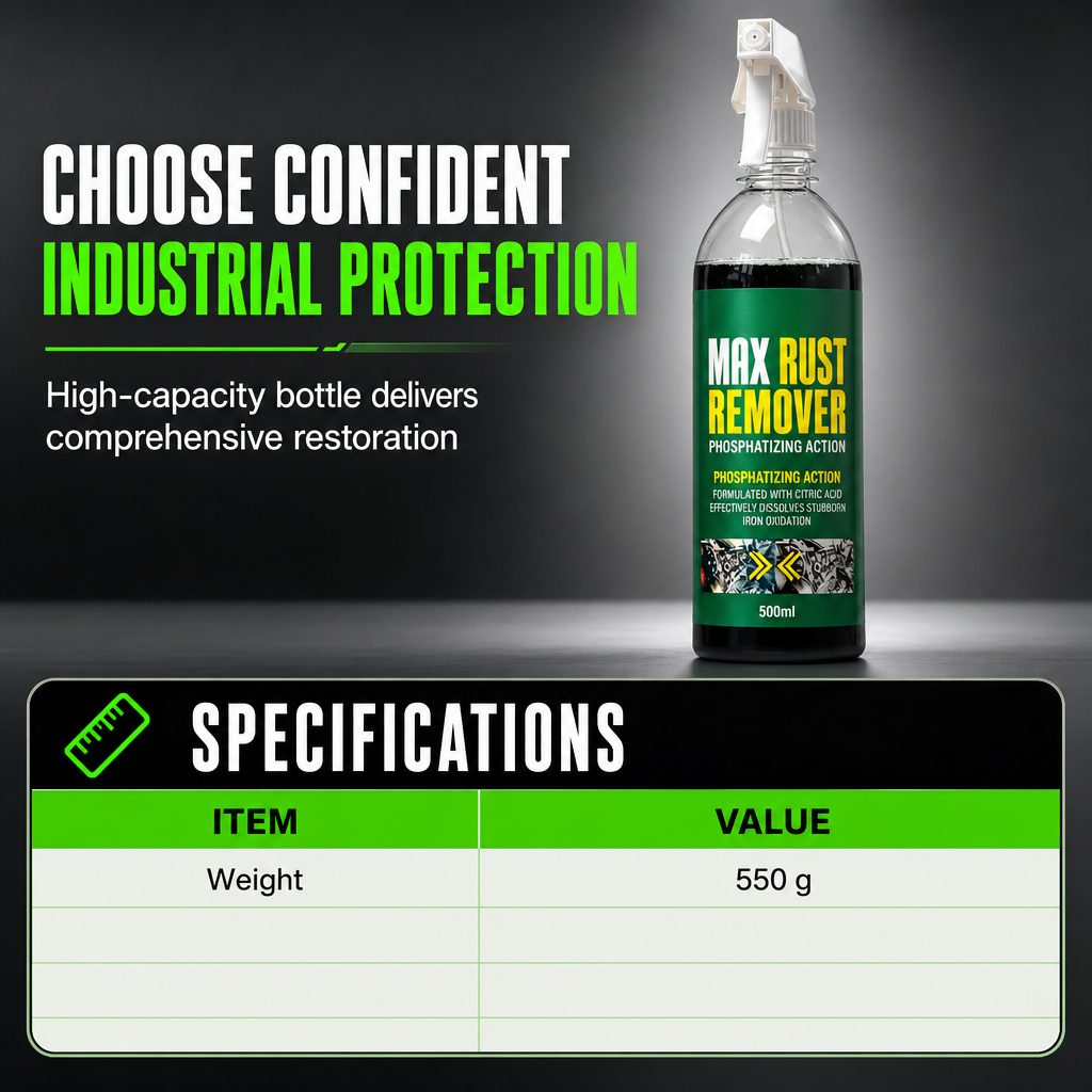 🔥🎁 2+1 GRATIS!!🔧 3-in-1 Rostentferner & Phosphatierungsmittel – 500 ml Metallpflegespray ✨