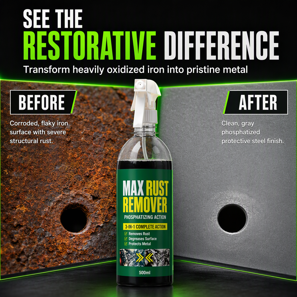 🔥🎁 2+1 GRATIS!!🔧 3-in-1 Rostentferner & Phosphatierungsmittel – 500 ml Metallpflegespray ✨