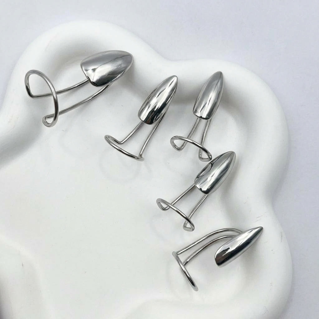 💍Metallischer Fingernagelring ✨Modisches Nagelschmuck-Accessoire