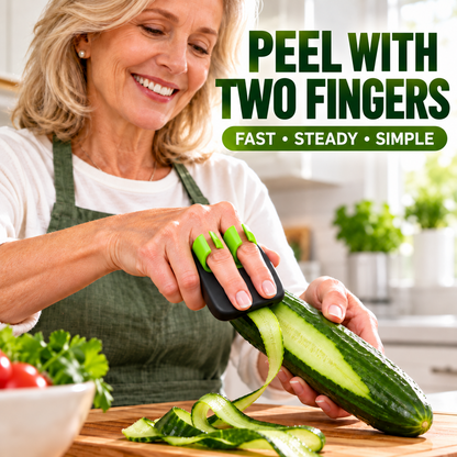 🔥🎁 1+1 GRATIS!!🥒 Ergonomischer Zwei-Finger-Obst- und Gemüseschäler