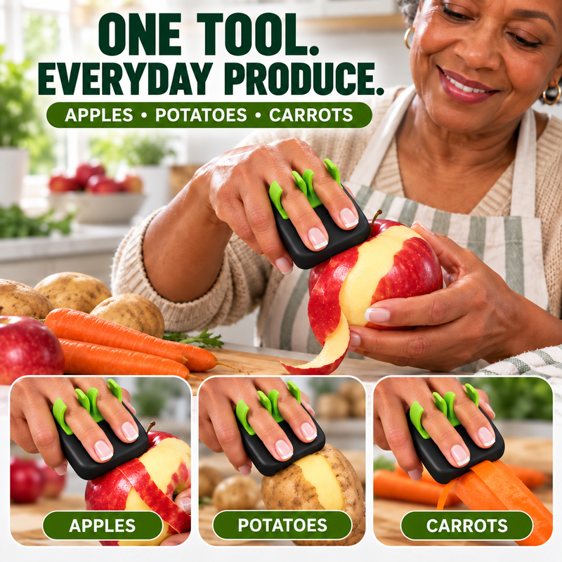 🔥🎁 1+1 GRATIS!!🥒 Ergonomischer Zwei-Finger-Obst- und Gemüseschäler