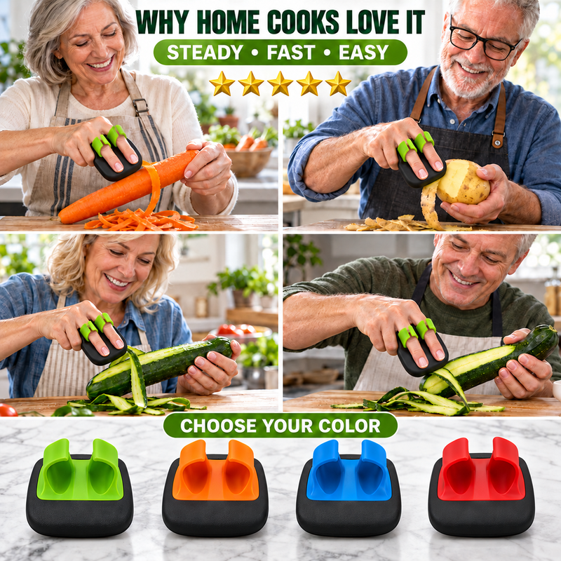 🔥🎁 1+1 GRATIS!!🥒 Ergonomischer Zwei-Finger-Obst- und Gemüseschäler